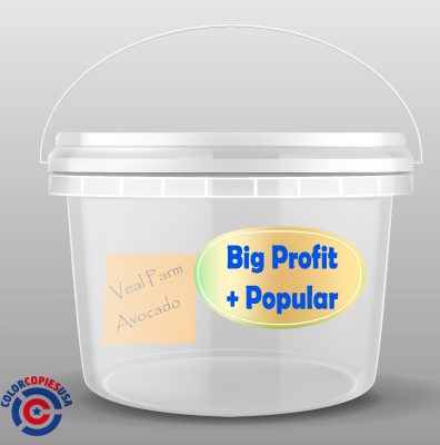 picture of a bucket that is identified with a label that reads “BIG PROFIT + POPULAR”. There is a sticky note inside showing what type of information to collect in this bucket