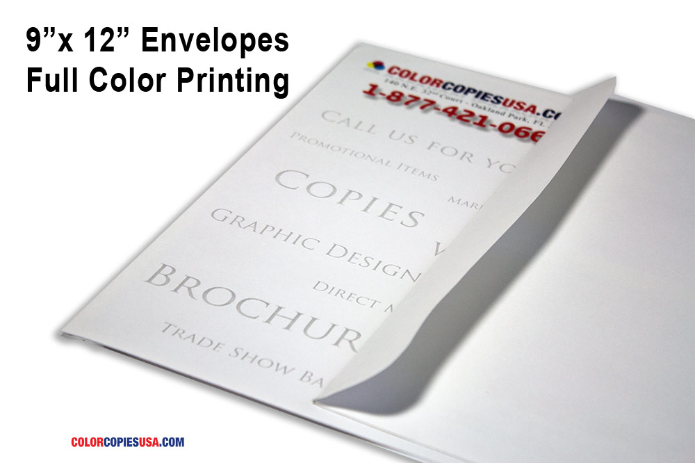 9x12 envelopes full color printing ColorCopiesUSA Work 9x12 envelopes full color printing ColorCopiesUSA Work