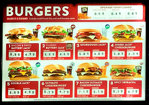 menu board showing a limited number of items offered in a single category. Fewer items makes the selection process easier for clients. menu board showing a limited number of items offered in a single category. Fewer items makes the selection process easier for clients.