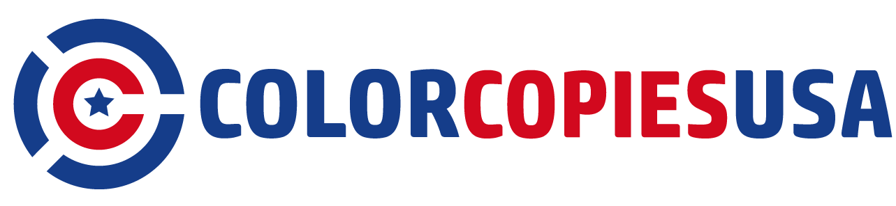 logo Color Copies USA where we print at the speed of color copies
