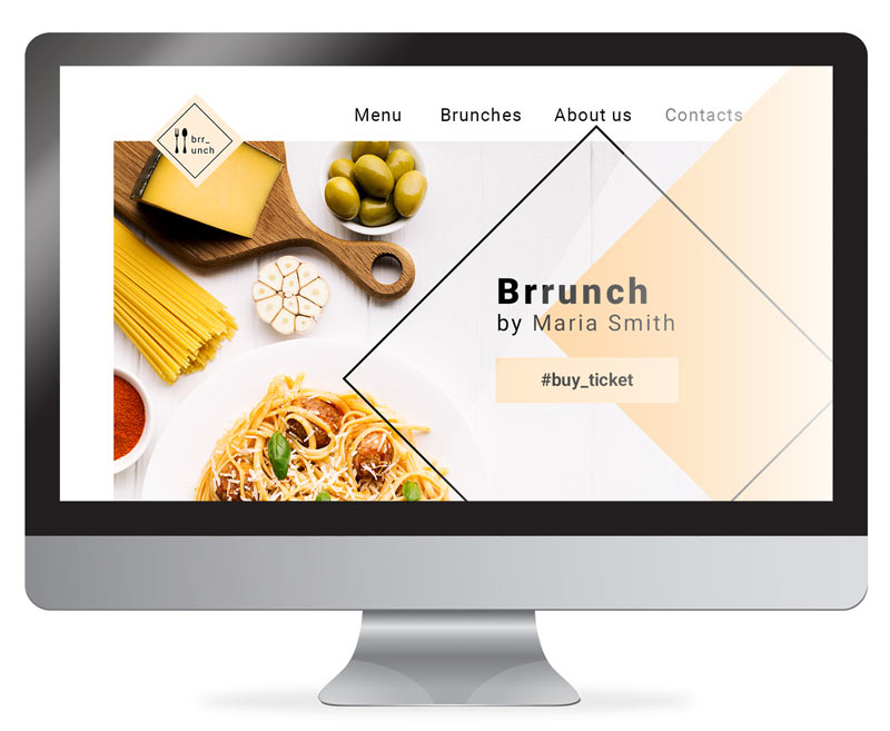 representation of a website displayed in a computer monitor