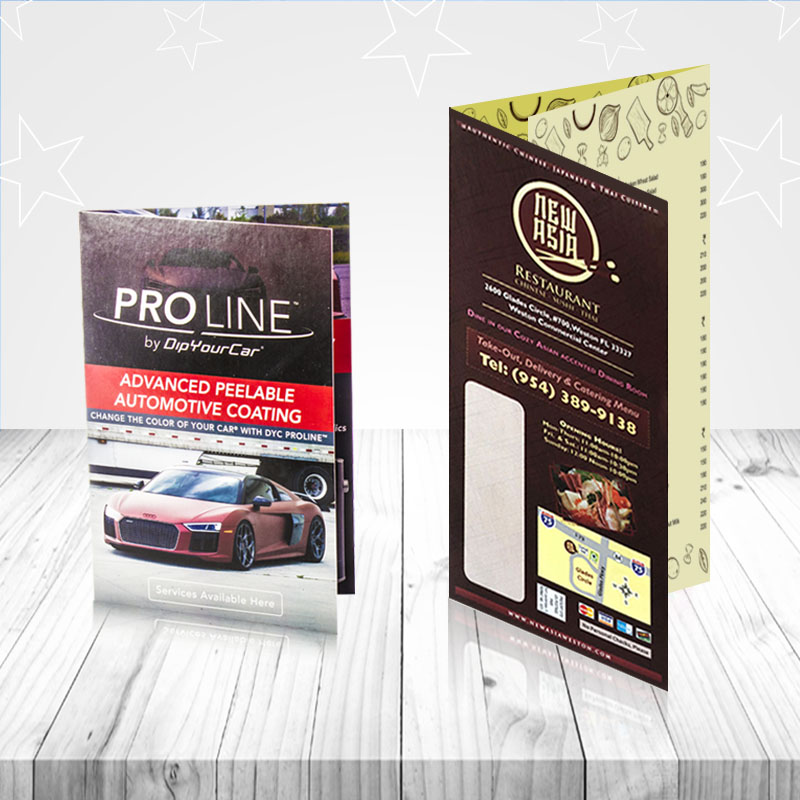 Brochures and Menus